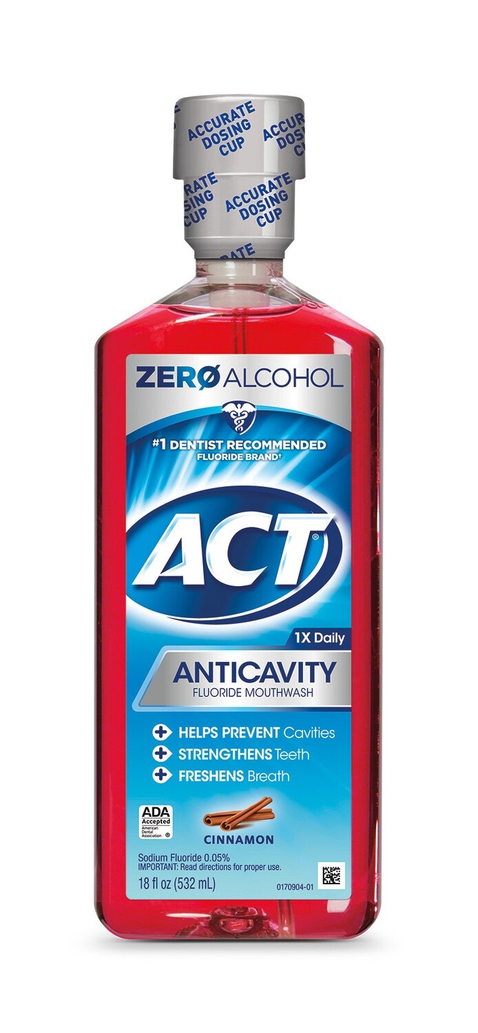 Act Anticavity Mouth Wash Cinnamon 18oz