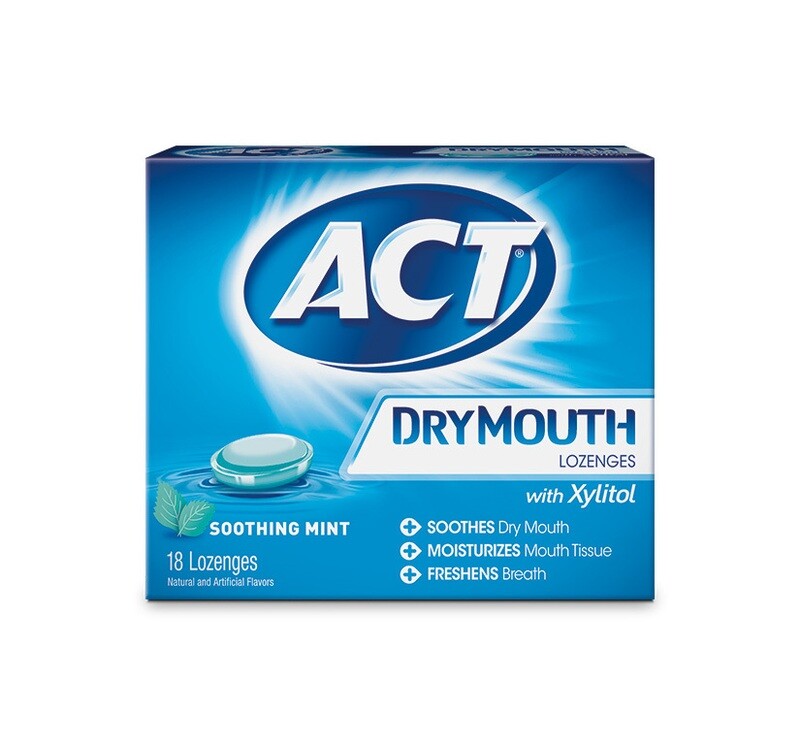 Act Dry Mouth Lozenges Mint 18ct