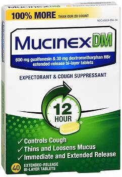 Mucinex DM ER 600-30mg Tablet 40ct