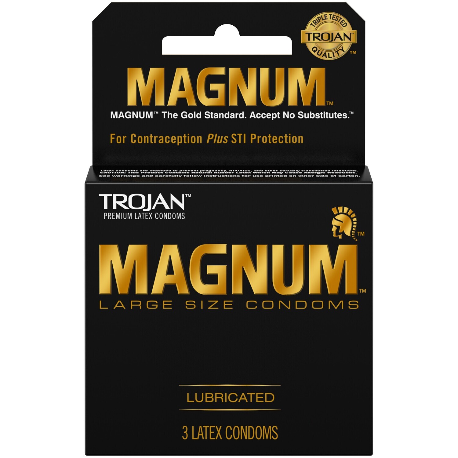Trojan Magnum Lubricated Condoms 3ct