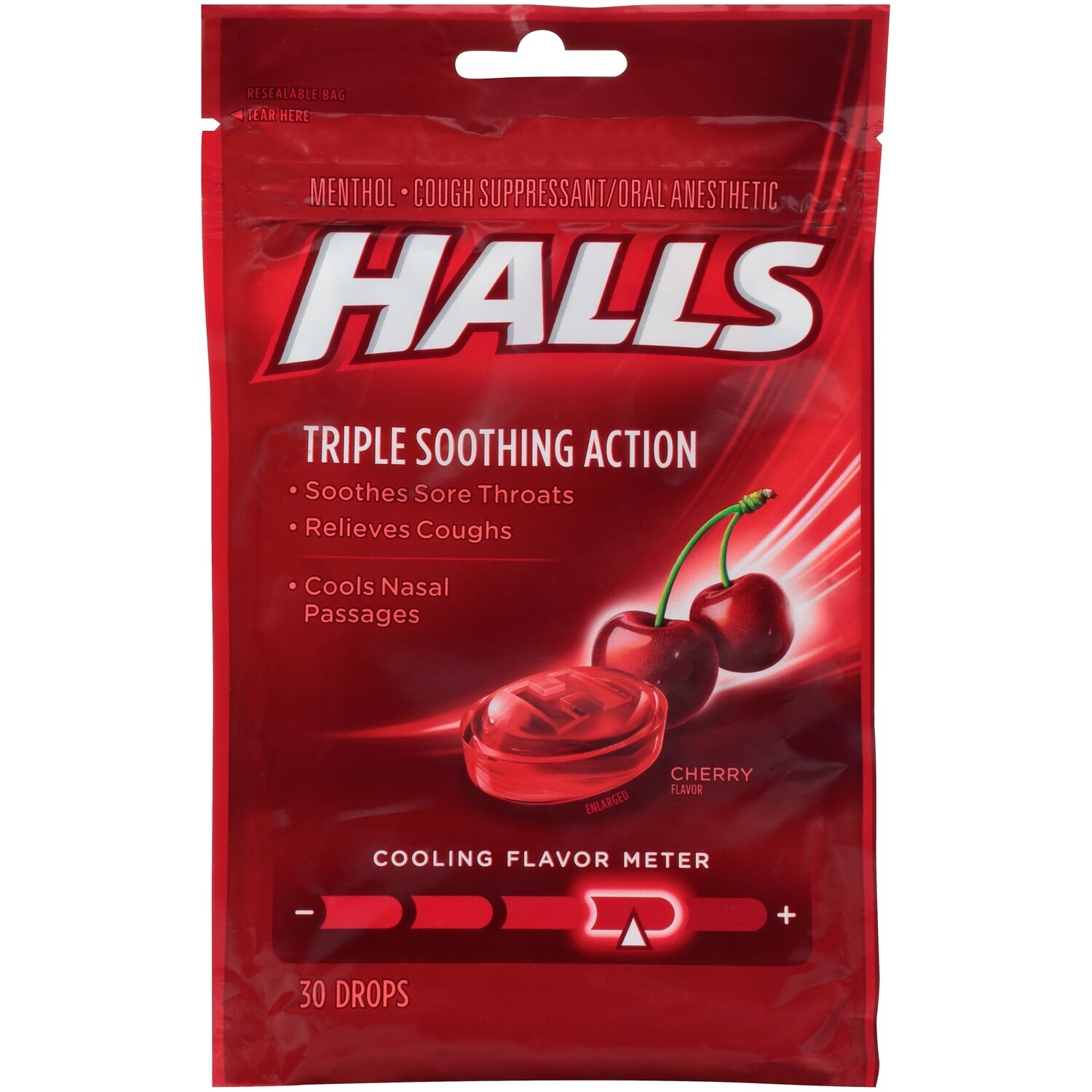Halls Relief Cherry Cough Drops 30ct