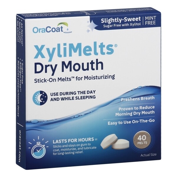 Xylimelts Dry Mouth Lozenges Slightly Sweet 40ct