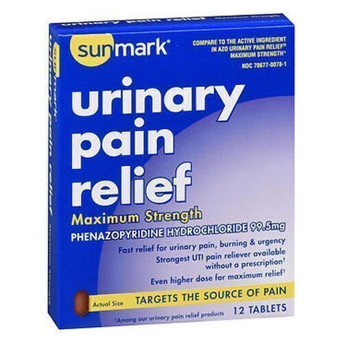 Sunmark Urinary Pain Relief Maximum Strength 99.5 Mg Tb 12ct