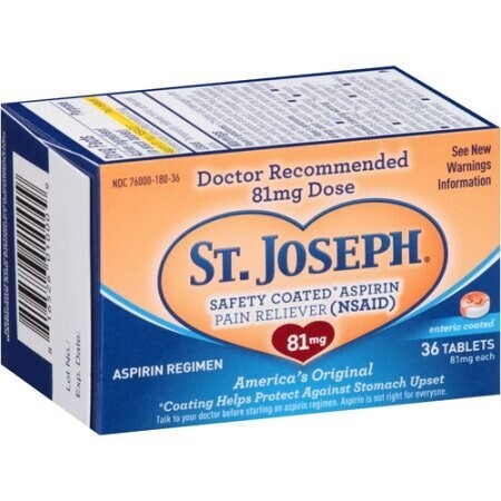 St. Joseph Aspirin 81mg EC Tab 36ct