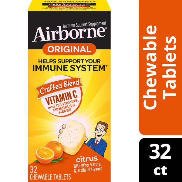 Airborne Chewable Tablet Citrus 32ct