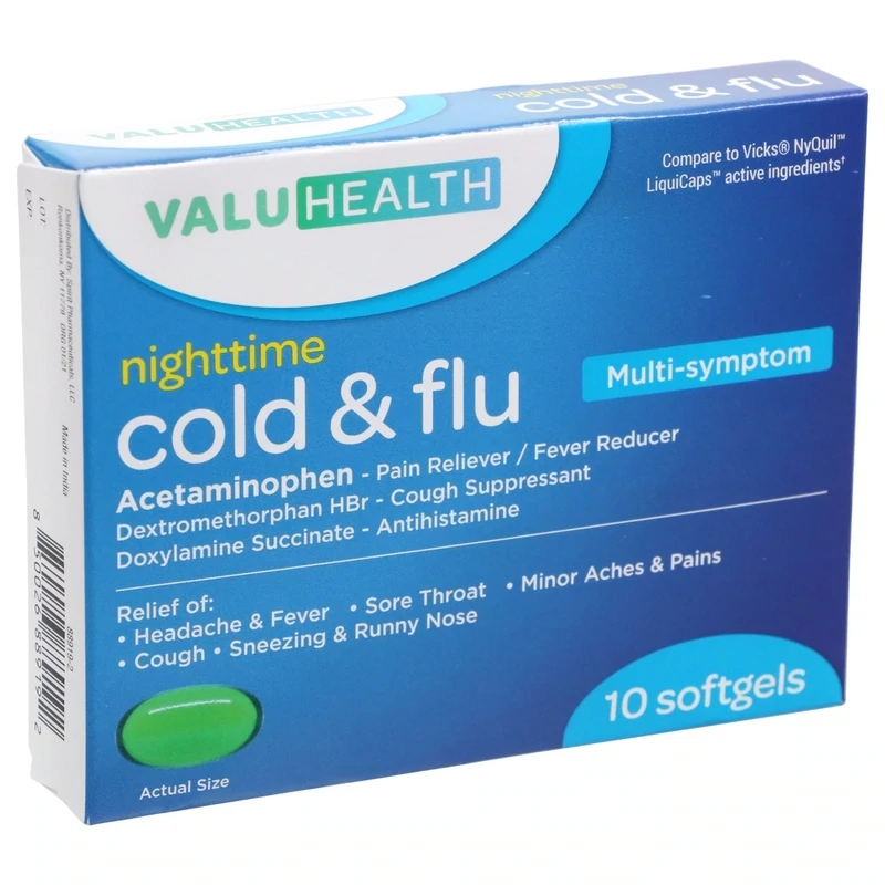 Nighttime Cold-Flu Softgel 10ct