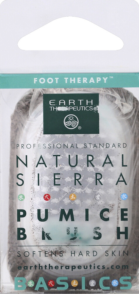 Earth Therapeutics, Natural Sierra Pumice Stone &amp; Nail Brush, Case Of 1, 1 Ct
