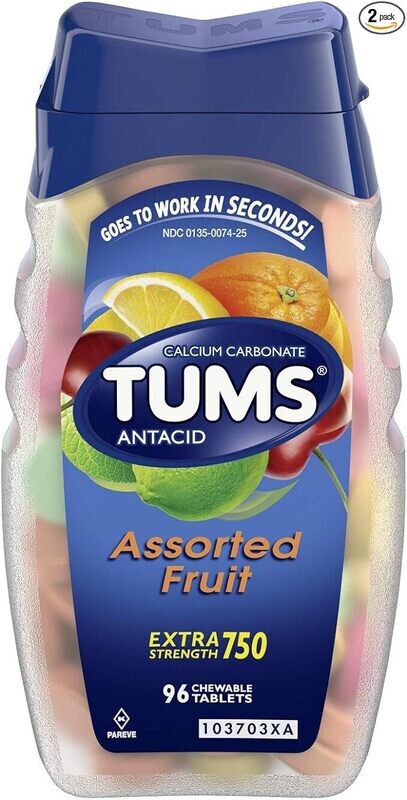 Tums Extra Strength Chewable Tablets 96ct