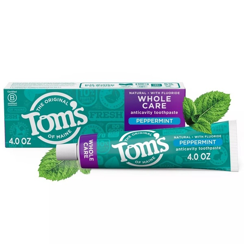 Tom's Whole Care Toothpaste with Fluoride- Peppermint 4fl oz