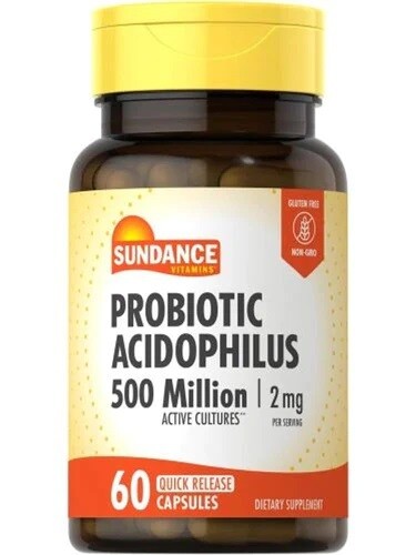 Sundance Probiotic Acidophilus 500 Million Capsules 60ct