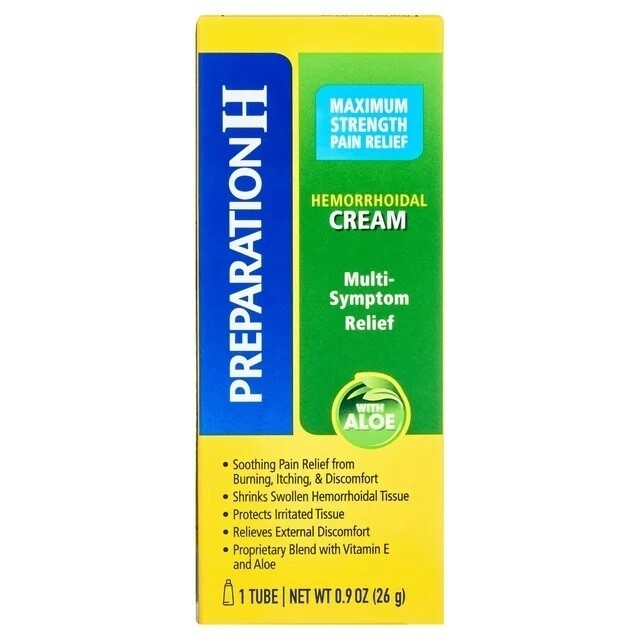 Preparation H Hemorrhoid Multi-Symptom Treatment Cream With Aloe 1.8 Oz