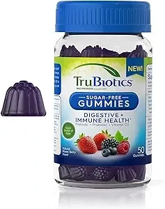TruBiotics Probiotic Gummies with Prebiotics &amp; Vitamin D3, 50 Gummies