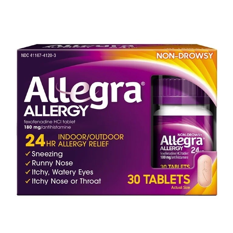 Allegra 24-Hr Non-Drowsy Antihistamine Tablets 30ct