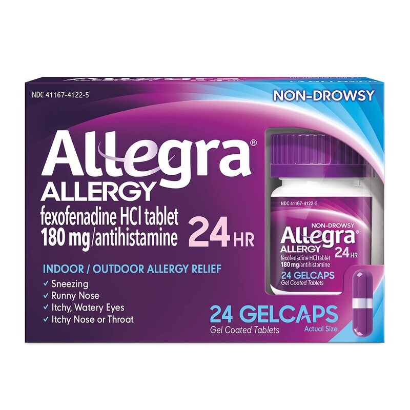 Allegra 24-Hr Non-Drowsy Antihistamine Gelcaps 24ct
