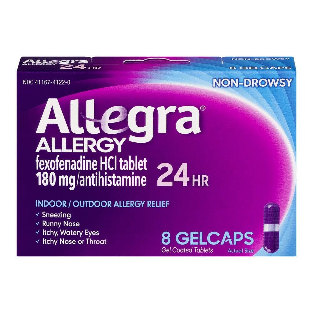 Allegra 24-Hr Non-Drowsy Antihistamine Gelcaps 8ct