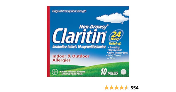 Claritin 24-Hr 10mg Tablets 10ct