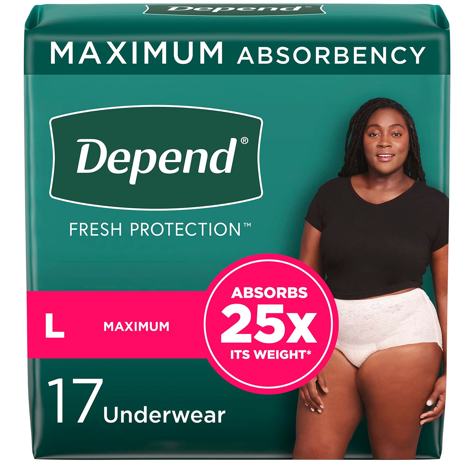 Depend Maximum Absorbency Women's Size Large
