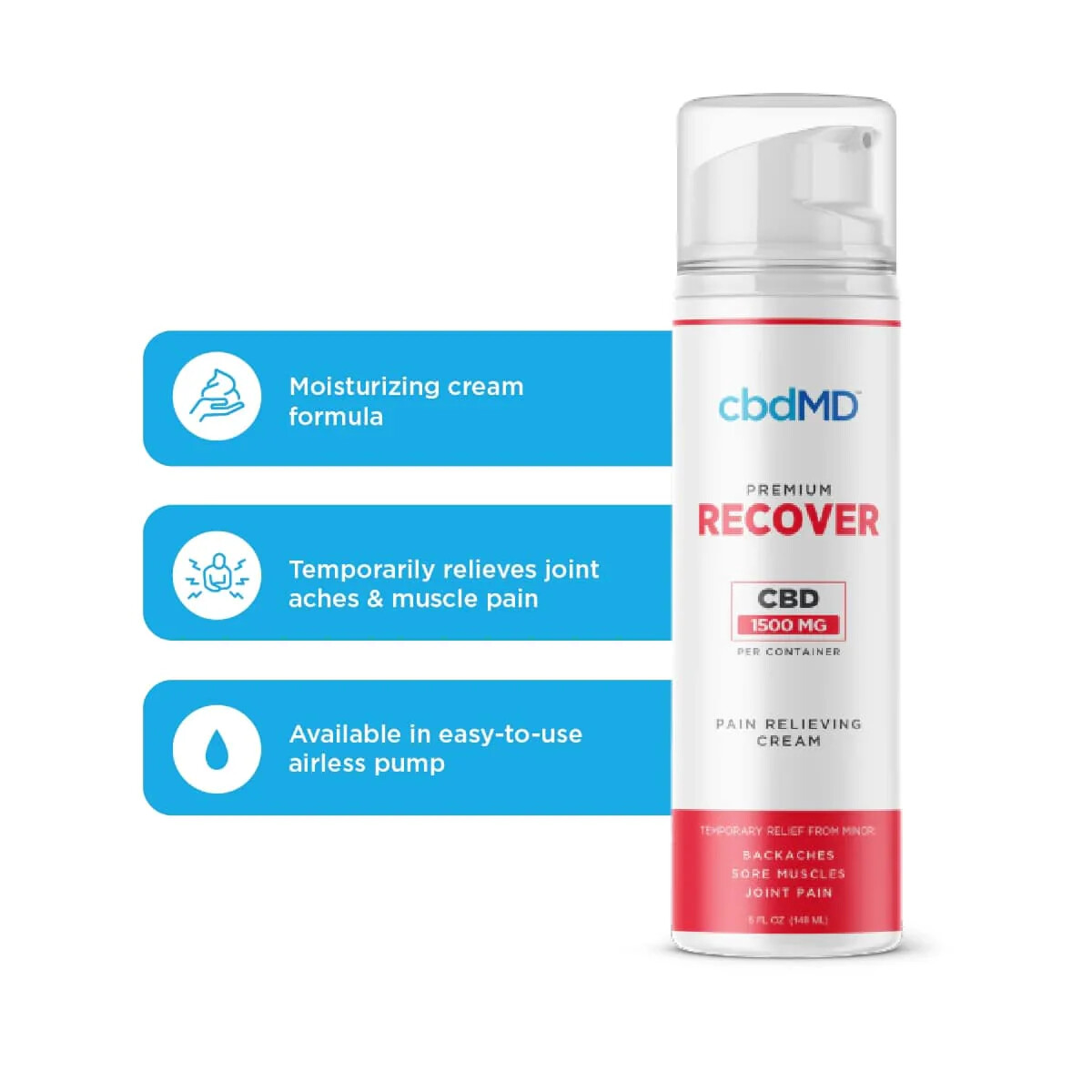 cbdMD | Recover Airless Pump