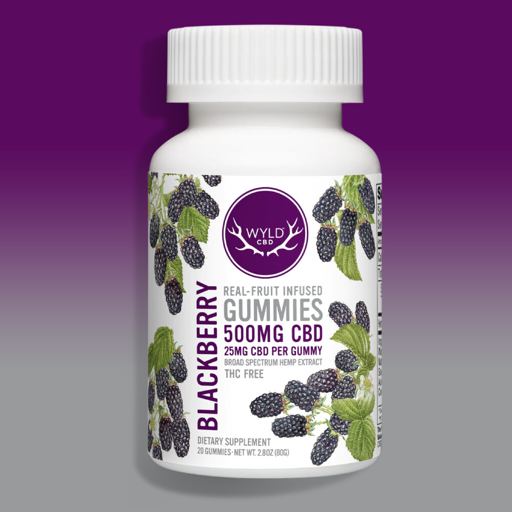 Wyld | Broad Spectrum CBD Gummies, Flavor: Blackberry 500mg