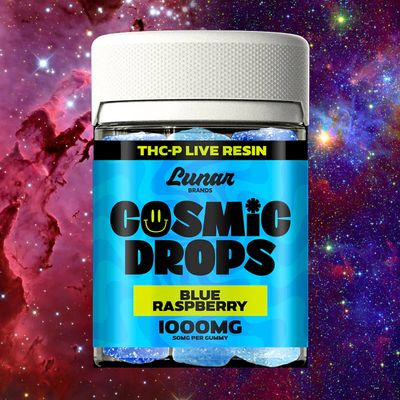 Cosmic Drops | THC-P Live Resin Gummies 1000mg, Flavor: Blue Raspberry