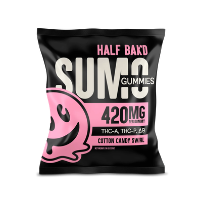 Half Bak&#39;d | Sumo Gummies 420mg, Flavor: Cotton Candy Swirl