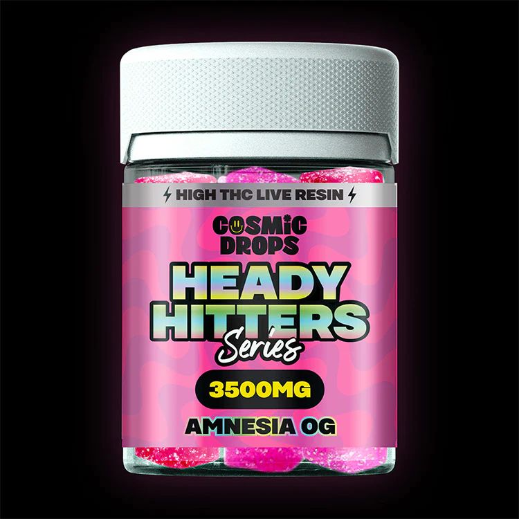 Cosmic Drops | Heady Hitters Gummies 3500mg, Strain: Amnesia OG