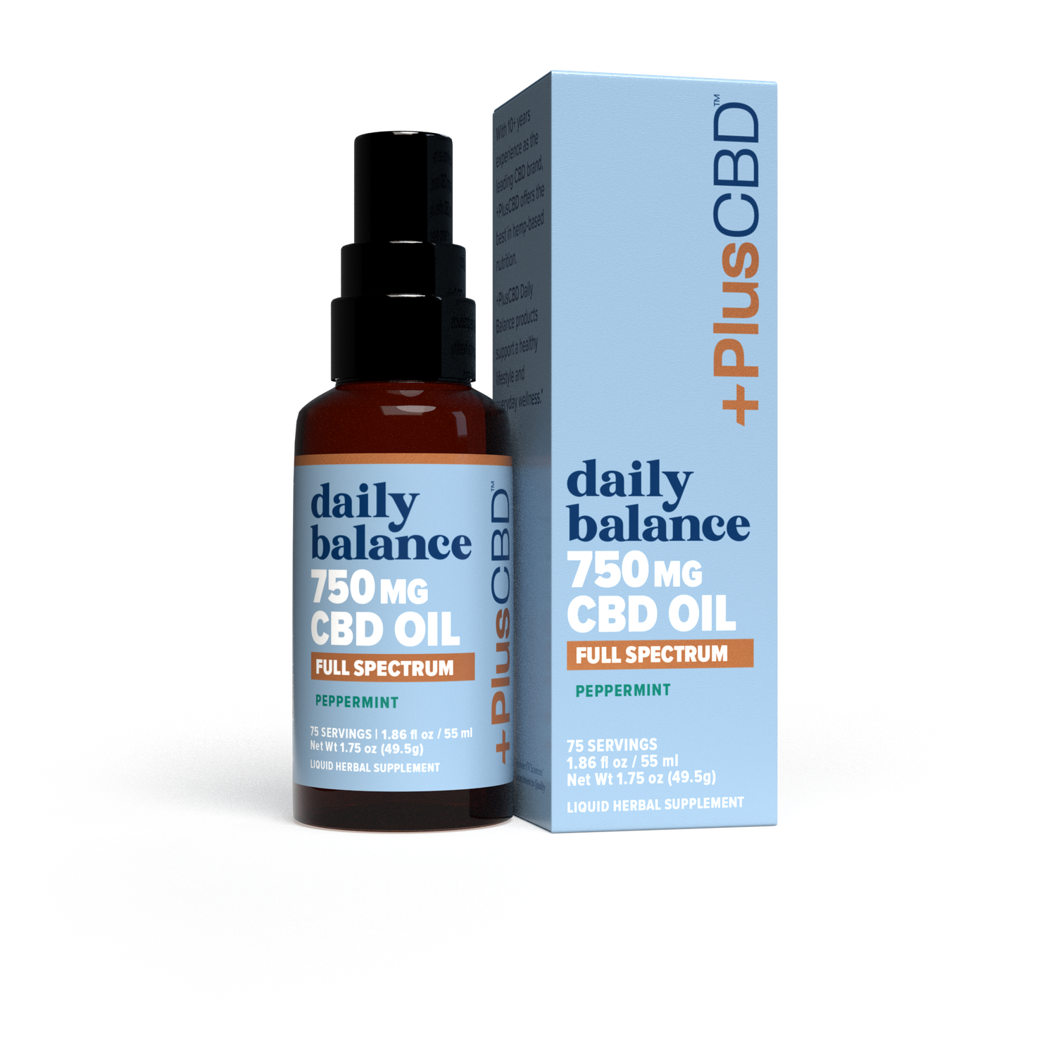 +PlusCBD | Full Spec CBD Oil Peppermint 750mg