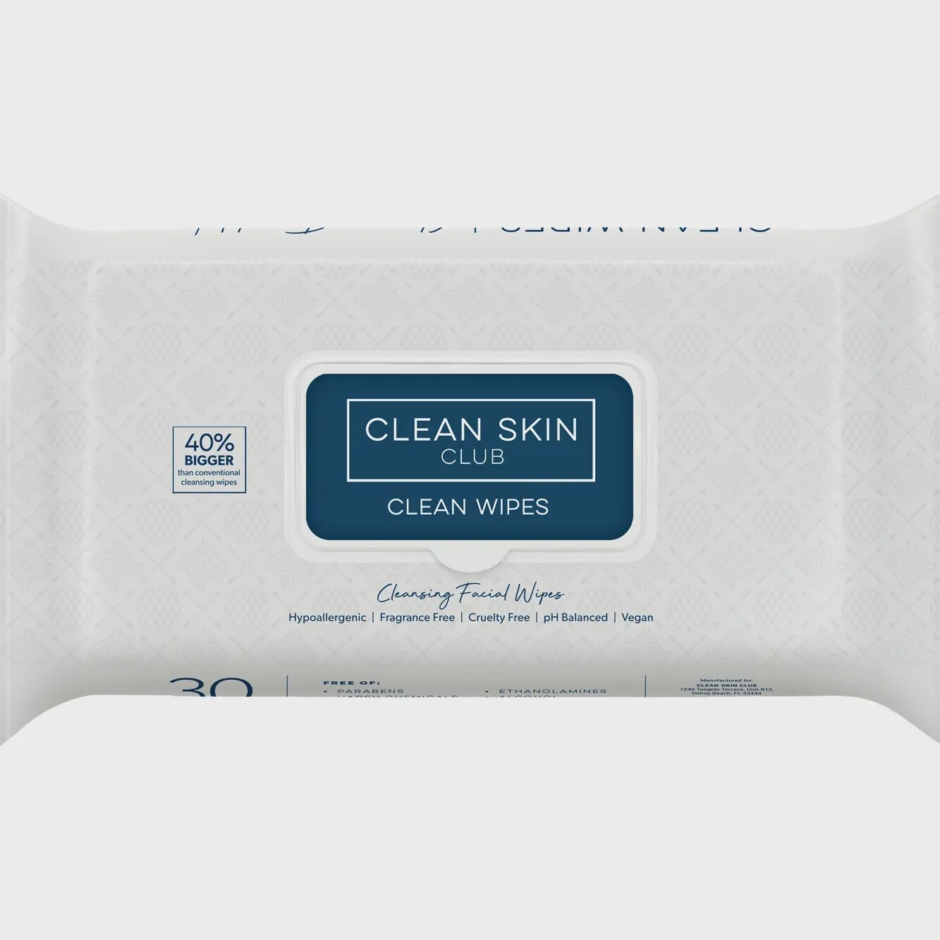 Clean Skin Wipes, Color: White