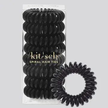 Spiral Hair Ties, Color: Black