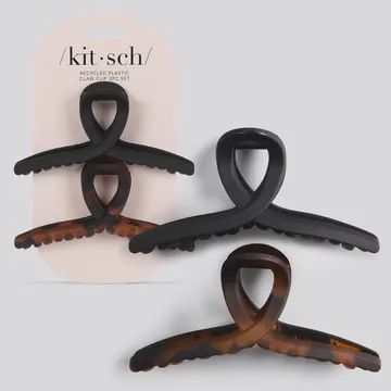 Large Loop Claw Clip 2 pc, Color: Black Tort