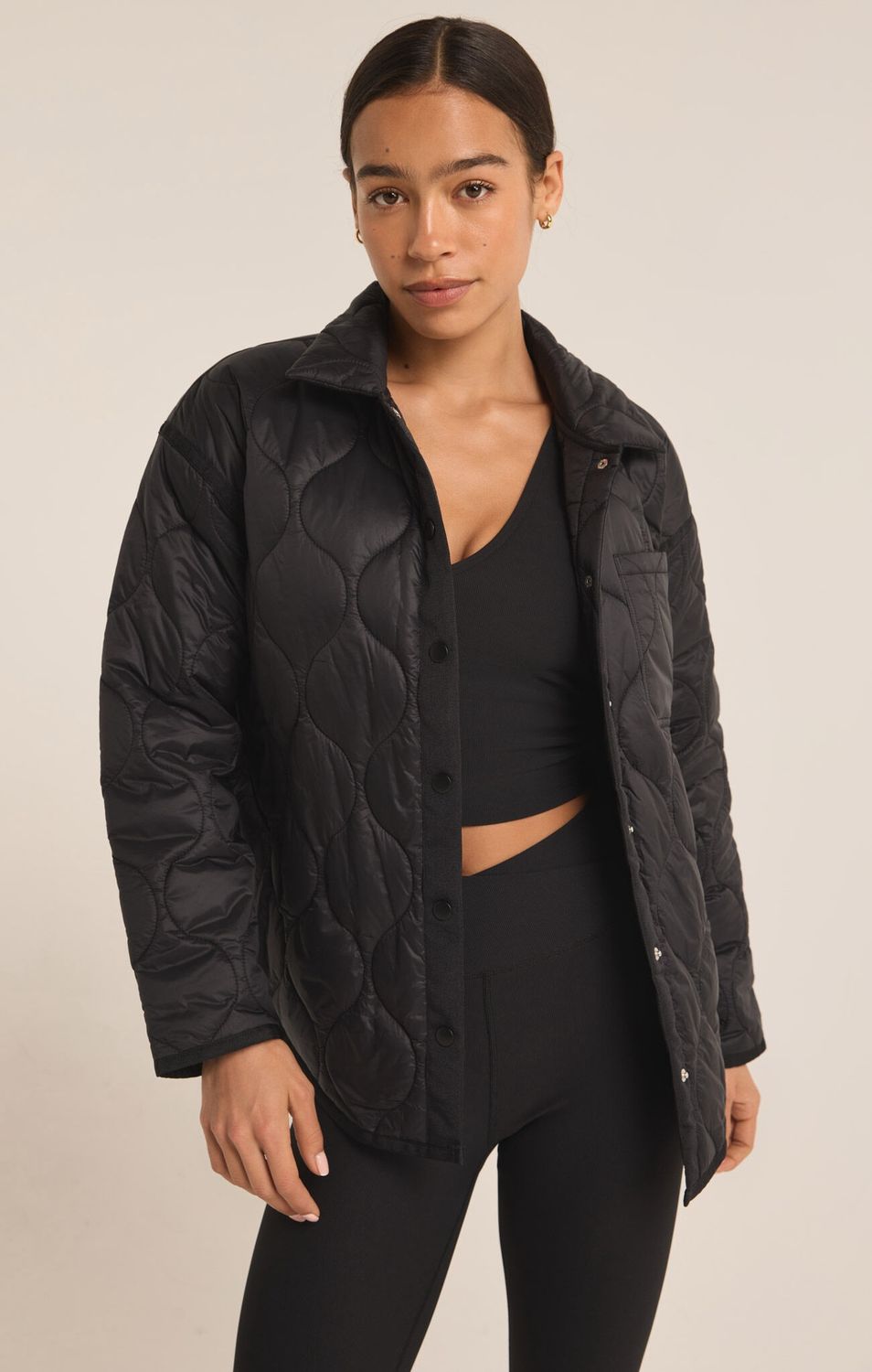 This Is Now Quilted Jacket, Color: Black, Size: XS