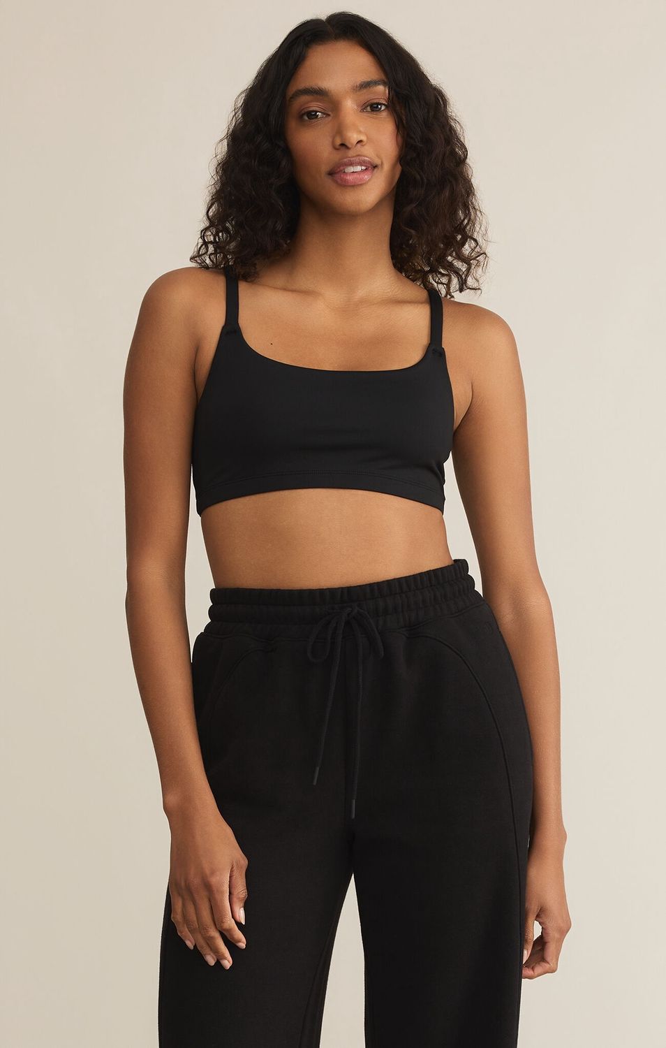 Luxe Smooth Jersey Bralette, Color: Black, Size: S