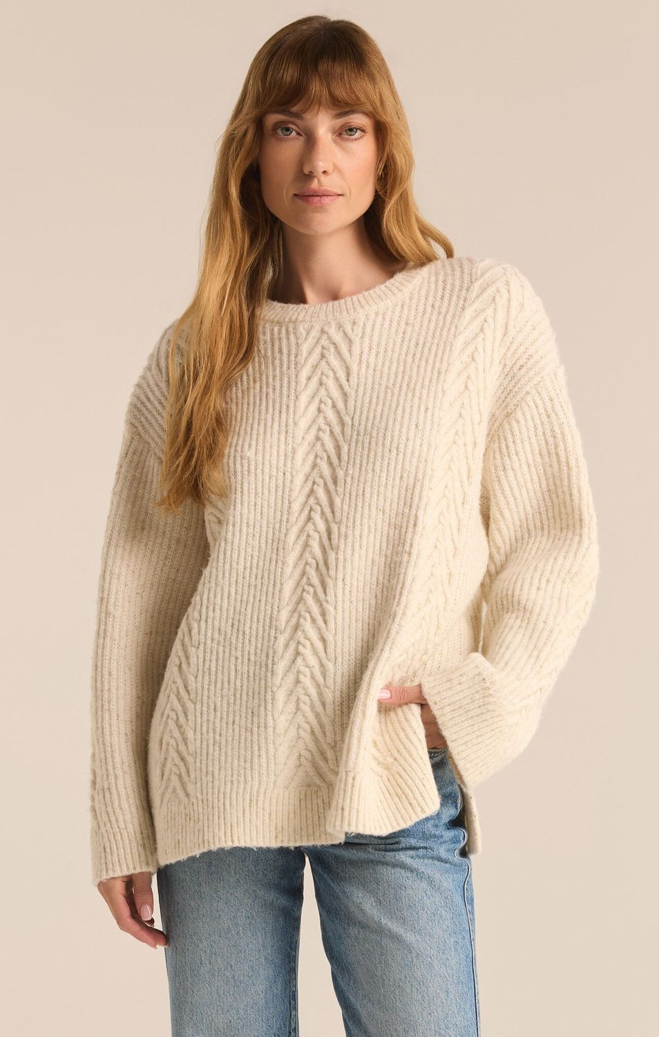 All That Glitters Sweater, Color: Champagne, Size: XS