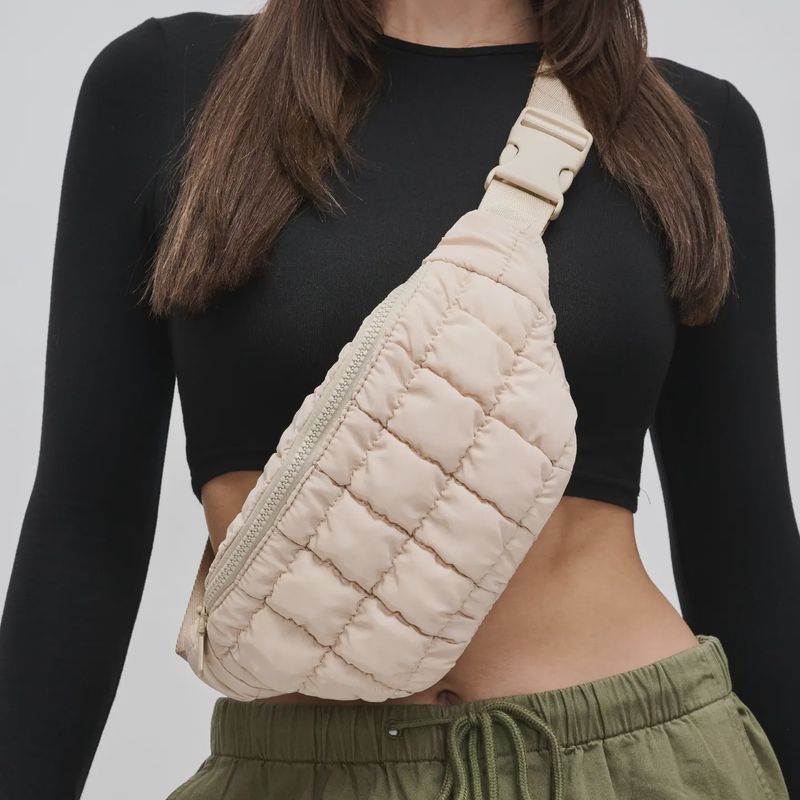 Quilted Puffer Belt Bag