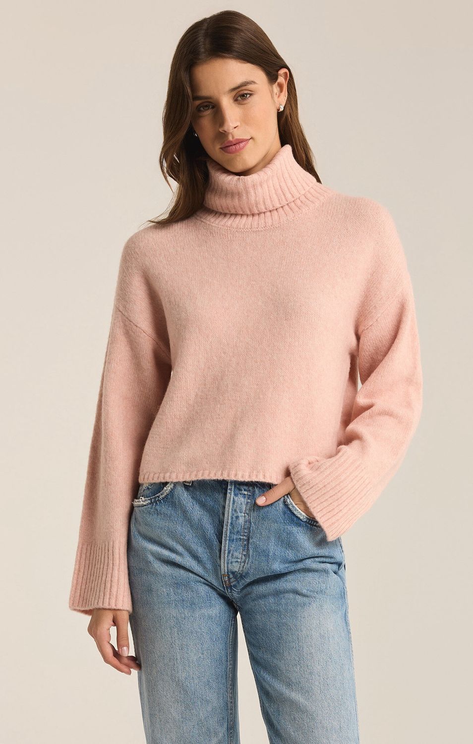 Ursa Sweater Top, Color: Cashmere Pink, Size: S