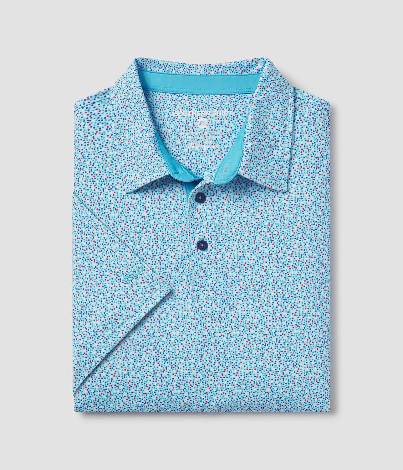 Confetti Printed Polo, Size: S, Color: Uncle Sam