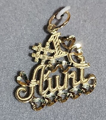 Aunt Charm,14K Yellow Gold Filigree Diamond Cut 0.75&quot;; Original Box Vintage Estate