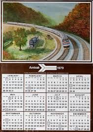 David Pollack Vintage Amtrak 1979 &quot;Original New&quot; Railroad Calendar