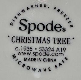 Spode Felspar Christmas Tree