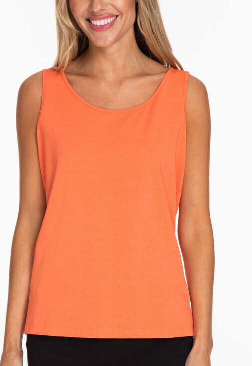 DBL Scoop Nk Tank- Coral