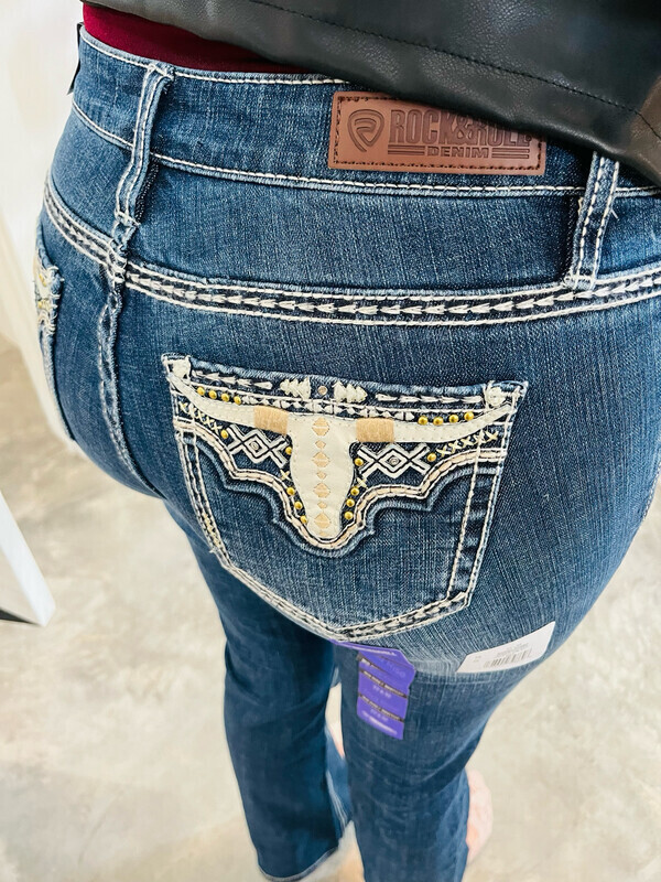 Cow Skull Pocket Jeans
