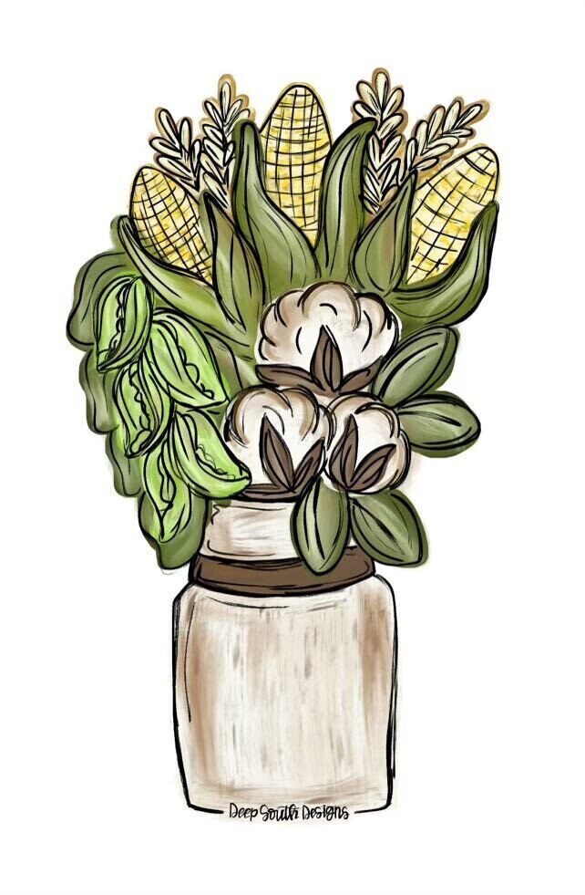 VG Cotton/Bean/Corn Door Hanger