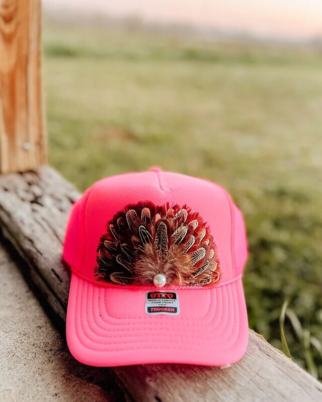 Otto Trucker Hat Neon Pink