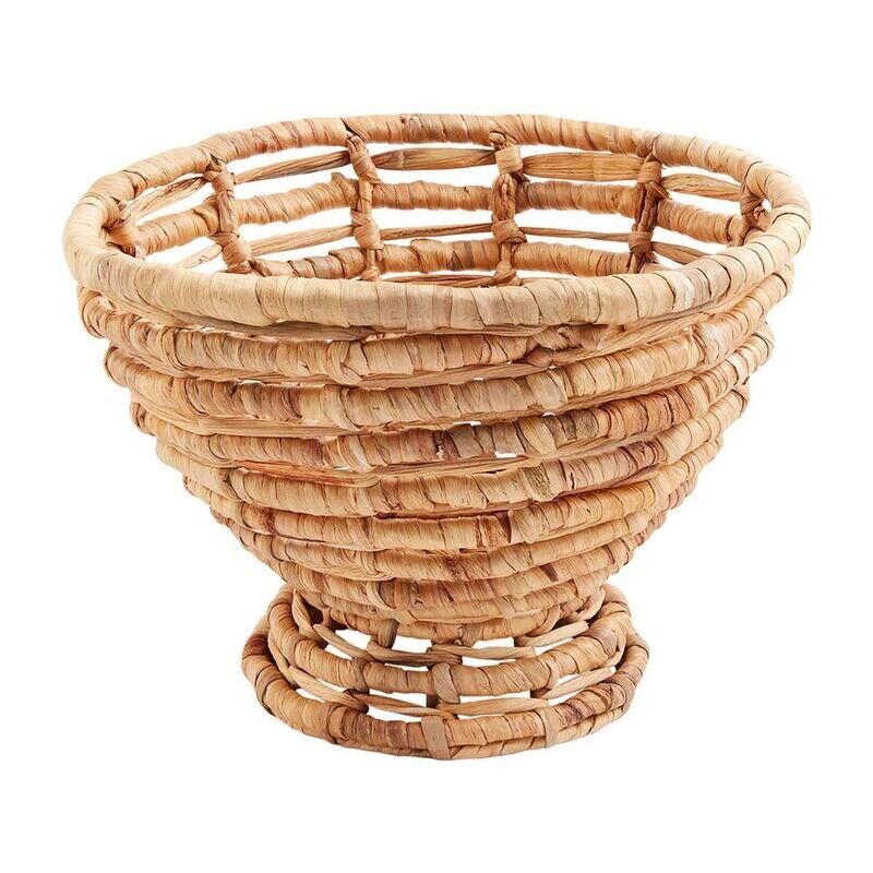 Round Woven Pedestal Bowl