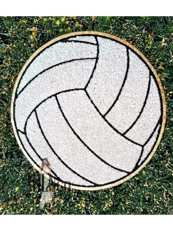 Volleyball Sequin Patch 11"