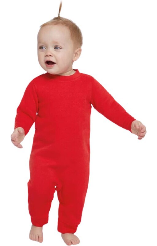Fleece Bodysuit-Red