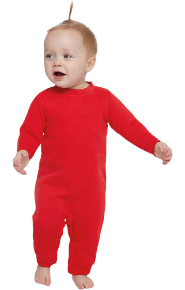 Fleece Bodysuit-Red, Size: 18m