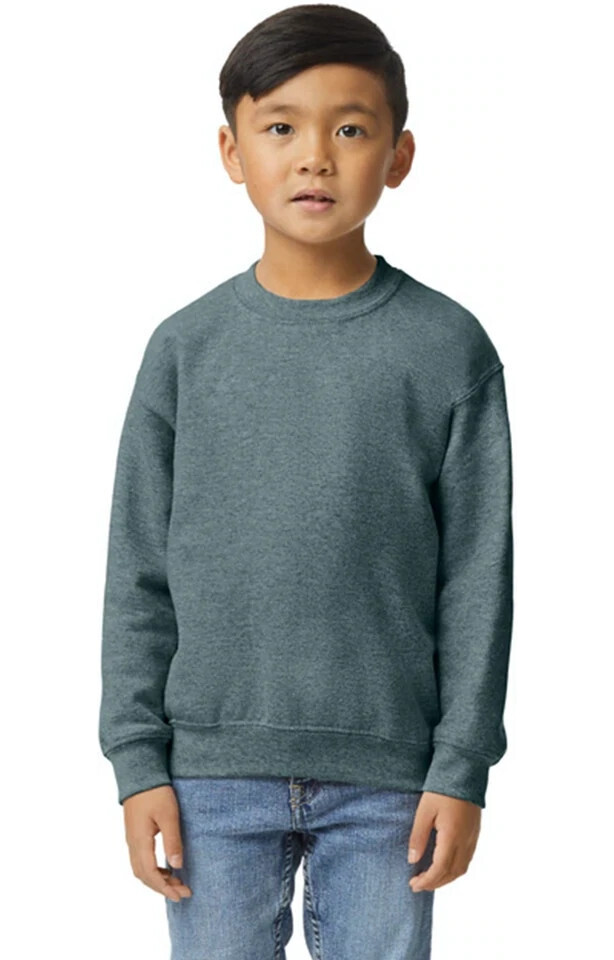 Youth Fleece Pullover- Dark Heather, Size: XS