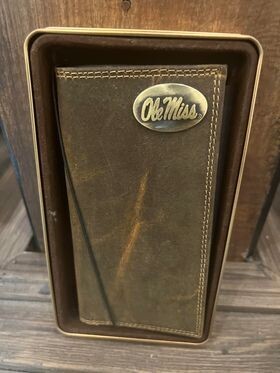 Vintage Tan Wallet - Ole Miss Long
