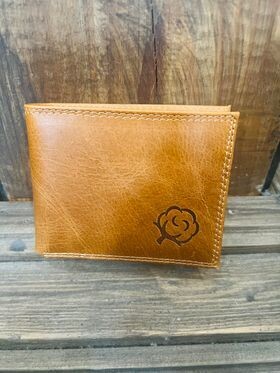 Tan Short Wallet - Cotton
